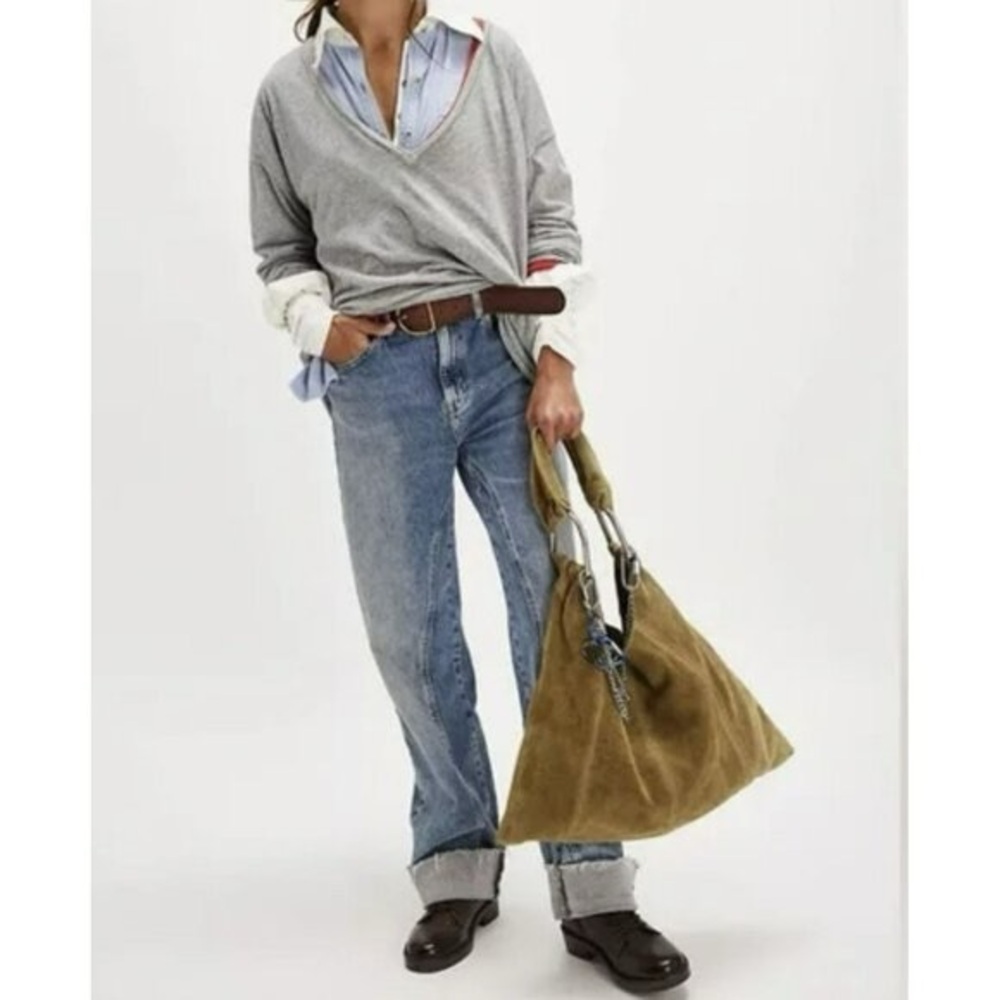 Free people handbag leather suede